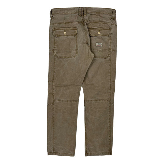 Vintage Unbranded Cargo Trousers - 36W 32L Khaki Cotton