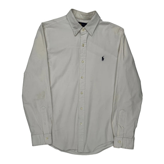 Ralph Lauren Slim Fit Shirt - Medium White Cotton