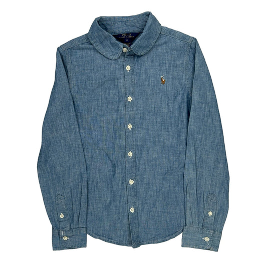 Age 10 Polo By Ralph Lauren Denim Shirt - Medium Blue Cotton