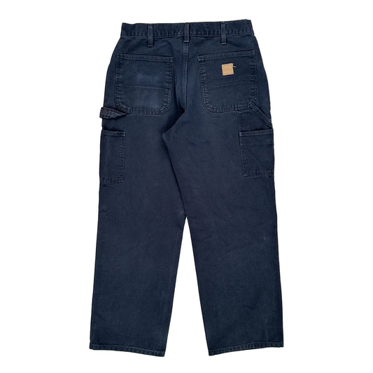 Carhartt Carpenter Trousers - 31W 28L Navy Cotton