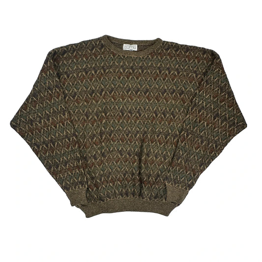 Unbranded Argyle Jumper - Large Brown Wool Blend