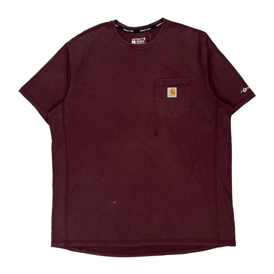 Force Carhartt T-Shirt - XL Burgundy Cotton