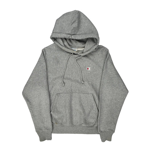 Reverse Weave Champion Hoodie - Small Grey Cotton Blend