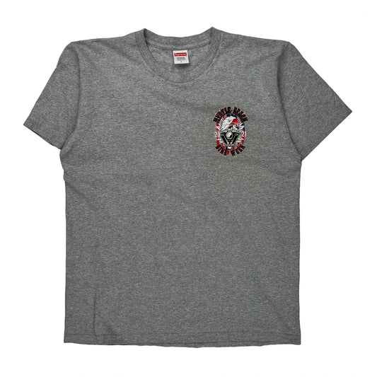 Myrtle Beach Bike Week 2021 Supreme Graphic T-Shirt - Large Grey Cotton Blend
