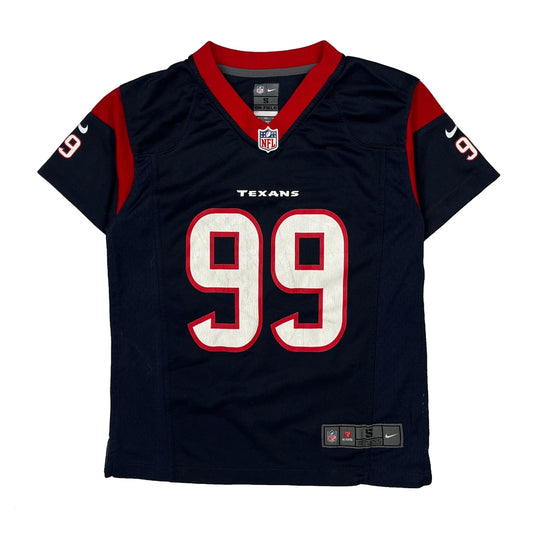Vintage Age 8 Nike Texans Jersey - Small Navy Polyester