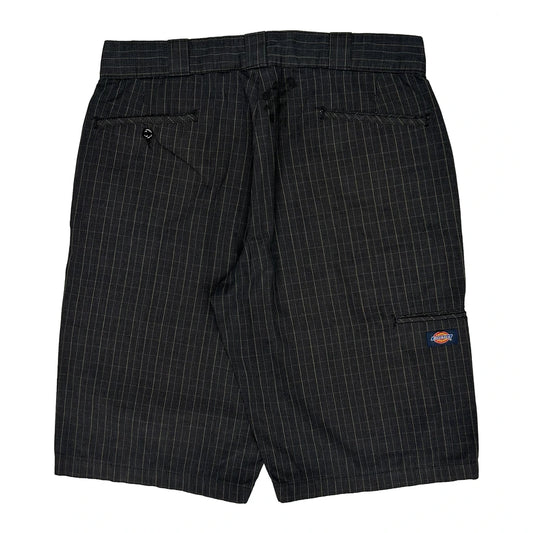 Dickies Checked Shorts - 34W 11L Black Cotton