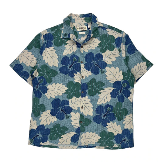 Campia Moda Hawaiian Shirt - Large Blue Viscose