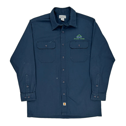 Atlantic Towing Carhartt Shirt - Large Blue Polyester Blend