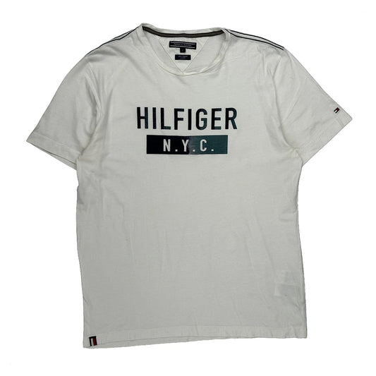 Vintage Tommy Hilfiger T-Shirt - Large White Cotton