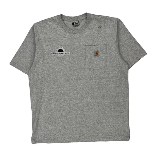 Sunset Contracting Llc Carhartt T-Shirt - Large Grey Cotton Blend