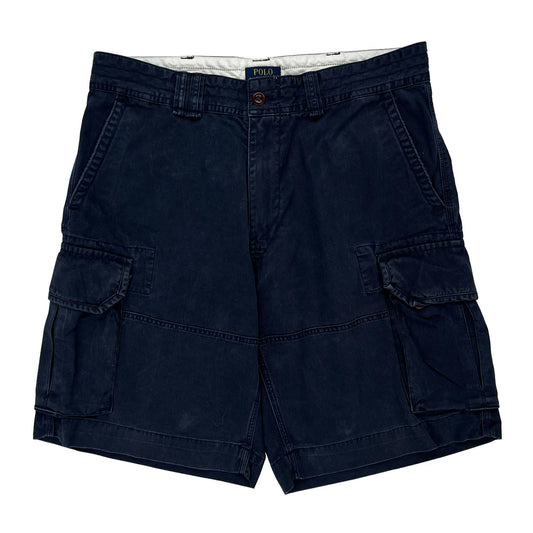 Polo By Ralph Lauren Cargo Shorts - 36W 10L Navy Cotton