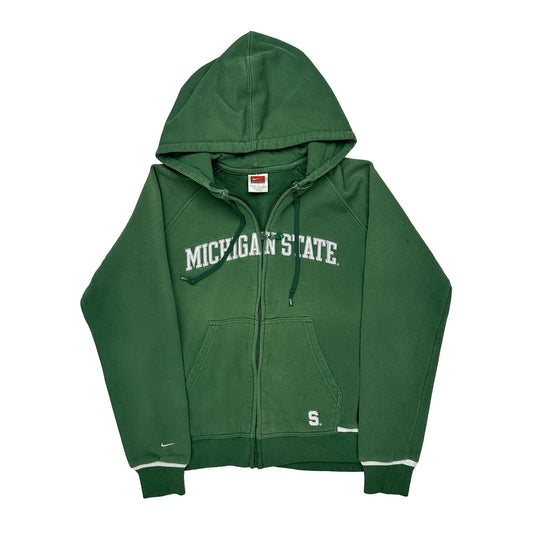 Vintage Michigan State Nike College Hoodie - Medium Green Cotton