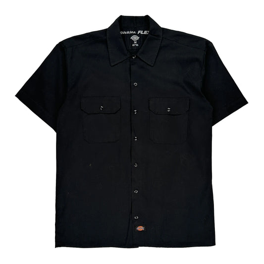 Dickies Short Sleeve Shirt - Medium Black Polyester