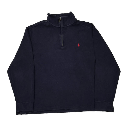 Polo By Ralph Lauren 1/4 Zip - 2XL Navy Cotton