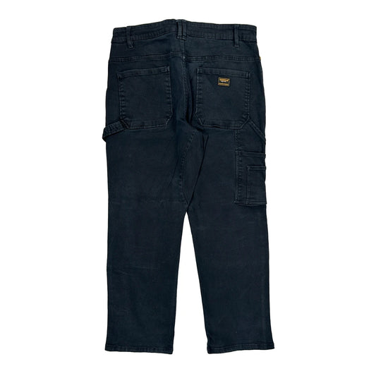 Vintage Cat Carpenter Trousers - 34W 30L Black Cotton