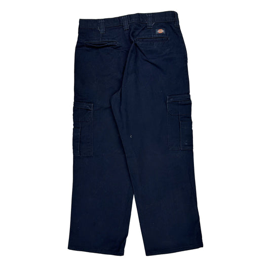 Dickies Cargo Trousers - 32W 32L Navy Cotton