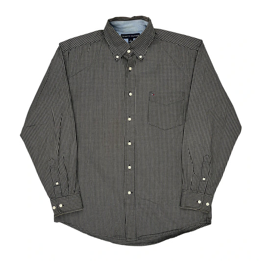 Tommy Hilfiger Checked Shirt - Medium Black & White Cotton