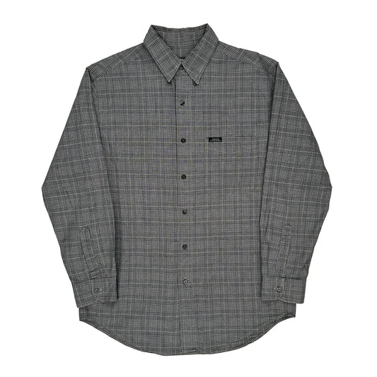 Chaps Ralph Lauren Checked Shirt - Medium Grey Cotton