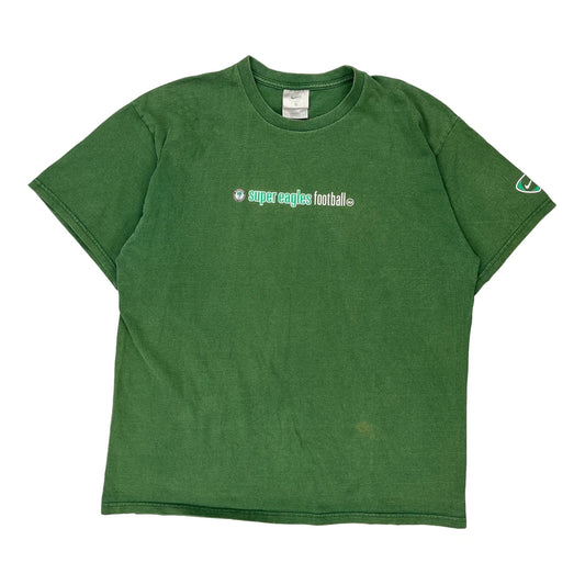 Made In USa Super Eagles Nike T-Shirt - Large Green Cotton