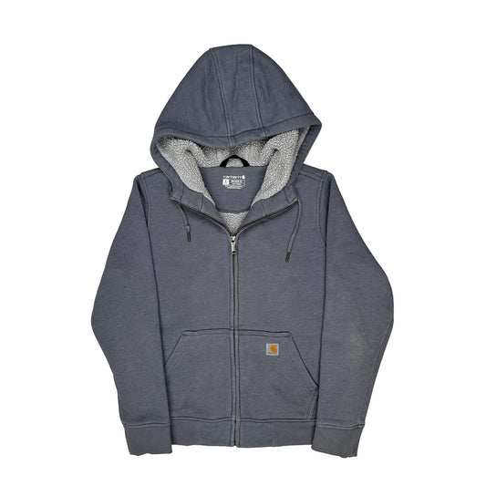 Vintage Carhartt Hoodie - Small Grey Cotton Blend