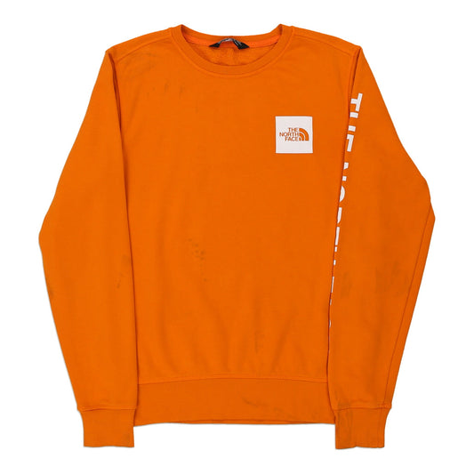 Vintage orange The North Face Sweatshirt - mens x-small