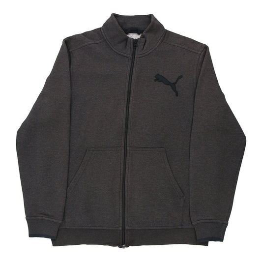 Pre-Loved grey Puma Zip Up - mens large