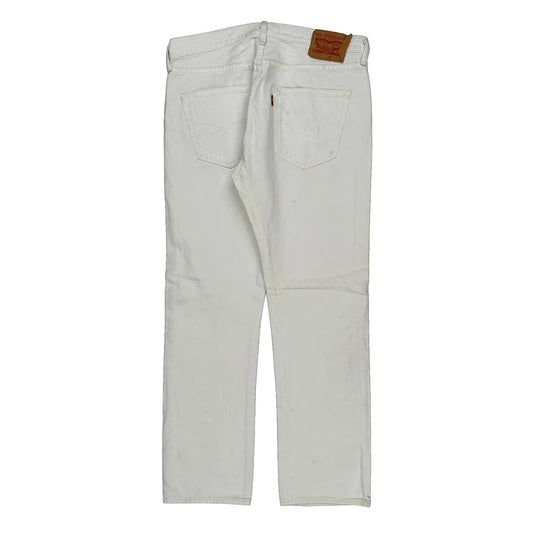 501 Levis Jeans - 34W 30L White Cotton