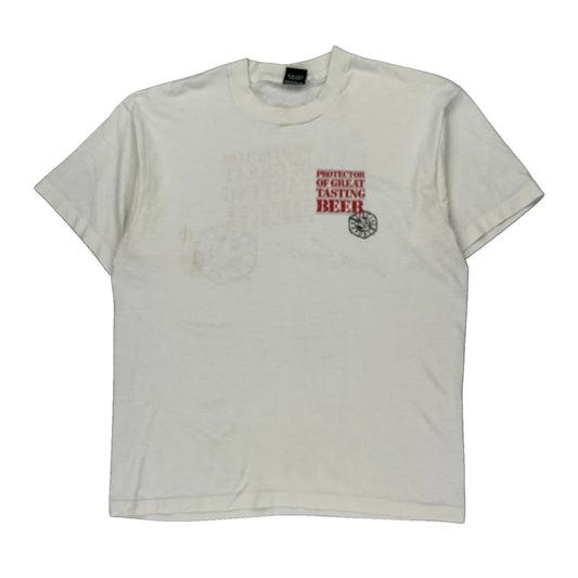 Screen Stars Graphic T-Shirt - XL White Cotton Blend