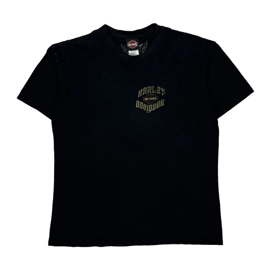 Mother'S Moon Harley Davidson Graphic T-Shirt - XL Black Cotton