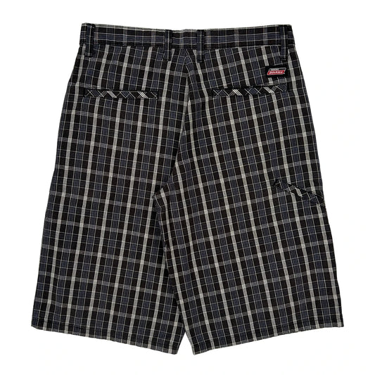 Dickies Checked Shorts - 30W 12L Black Cotton