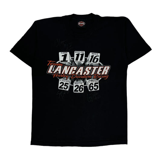 Team Lancaster Harley Davidson Racing Harley Davidson Graphic T-Shirt - Large Black Cotton Blend