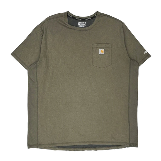 Carhartt T-Shirt - 2XL Green Cotton