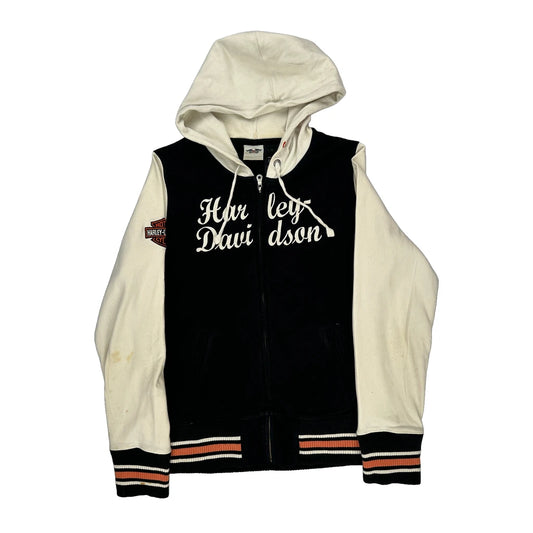 Motorcycles Harley Davidson Graphic Hoodie - Large Black & White Cotton