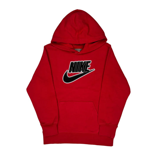 Vintage Age 10-12 Nike Hoodie - Medium Red Cotton