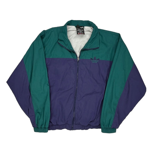 Adidas Oversized Windbreaker - Large Green Cotton Blend