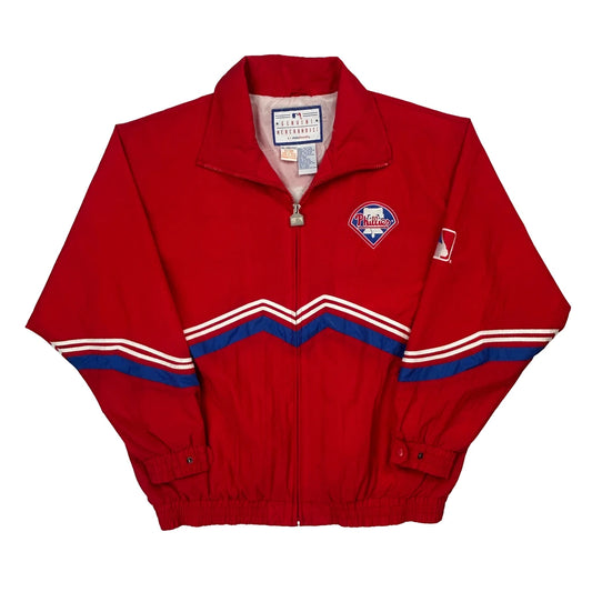 Philadelphia Phillies Logo Athletics Mlb Windbreaker - XL Red Nylon
