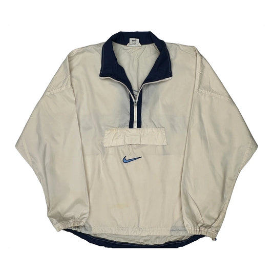 Nike Oversized Windbreaker - Medium Cream Nylon