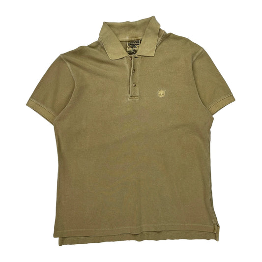 Timberland Polo Shirt - Large Beige Cotton