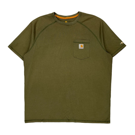 Relaxed Fit Carhartt T-Shirt - XL Green Cotton Blend