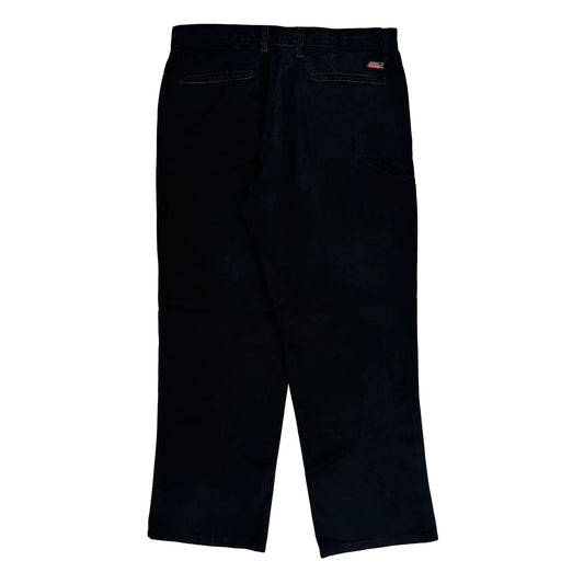 Vintage Dickies Trousers - 34W 30L Black Polyester Blend