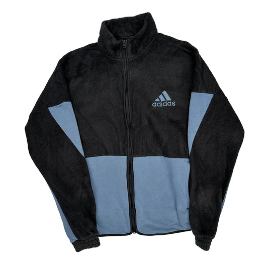 Adidas Fleece Jacket - Large Black Polyester