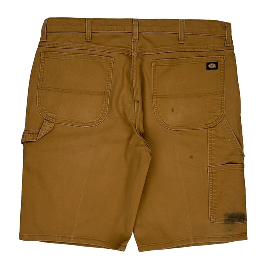 Dickies Carpenter Shorts - 38W 11L Brown Cotton Blend