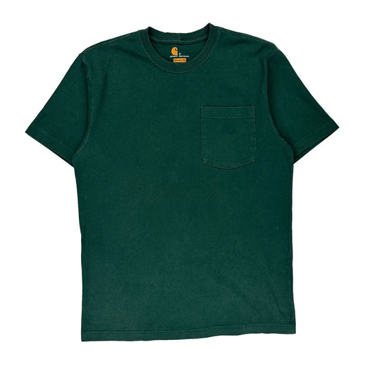 Carhartt T-Shirt - Small Green Cotton
