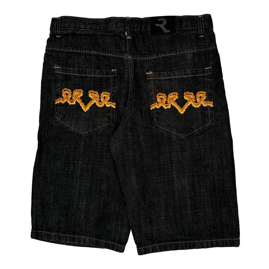 Refuse Denim Shorts - 38W 15L Black Cotton