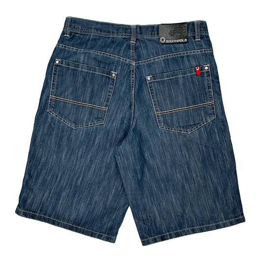 Southpole Denim Shorts - 36W 12L Blue Cotton Blend