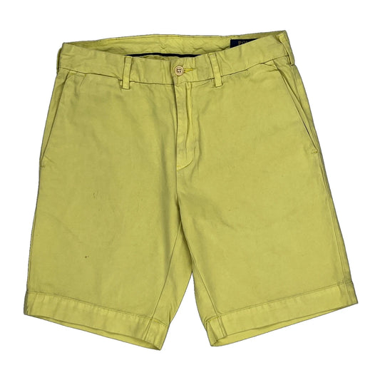 Classic Fit Ralph Lauren Chino Shorts - 30W 10L Yellow Cotton