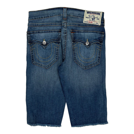 True Religion Denim Shorts - 34W 16L Blue Denim