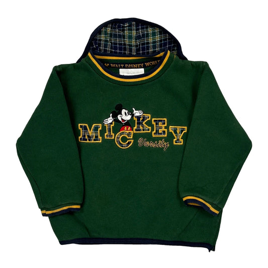 Vintage Age 2 Disney Cartoon Sweatshirt - 2XS Green Cotton