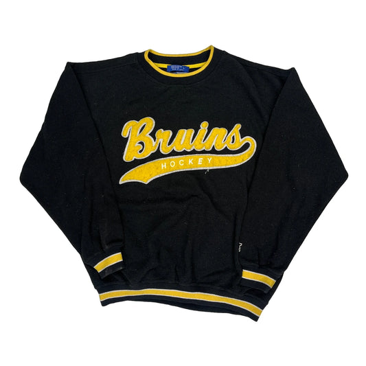 Bruins Hockey Starter Sweatshirt - Large Yellow Cotton