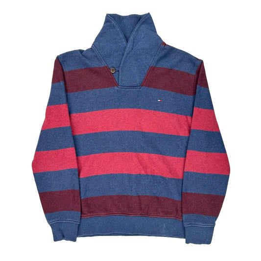 Tommy Hilfiger Striped Jumper - Large Multicoloured Cotton